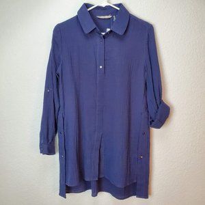Soft Surroundings Saba Tunic‎ Navy PXS